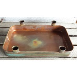 Adventsbakke med lysholdere - kobber finish